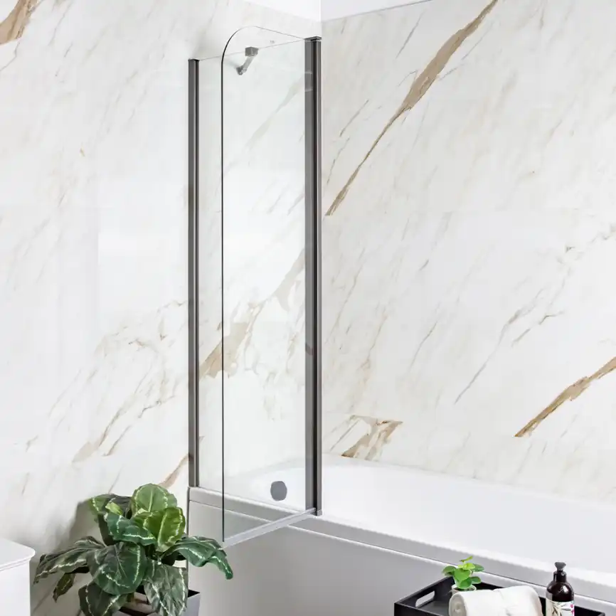 Шторка на ванну AVS Асти Дуо 100 см левая профиль оружейная сталь, прозрачное стекло, 803-0016-150-5545L-WS-T фото 3