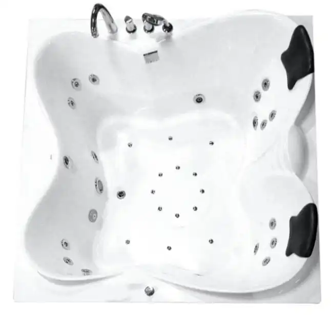 Акриловая ванна Gemy G9089 K R 187х187 с гидромассажем, правая фото 3