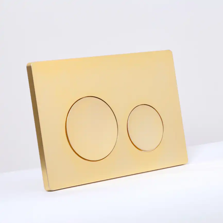 Клавиша смыва AVS 809-0012-MG круглые кнопки, брашированное золото фото 2