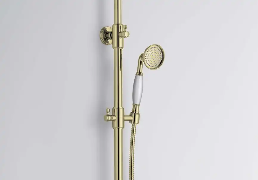 Душевая система Aquatek КЛАССИК AQ2563PG с термостатом, Золото глянцевое фото 9