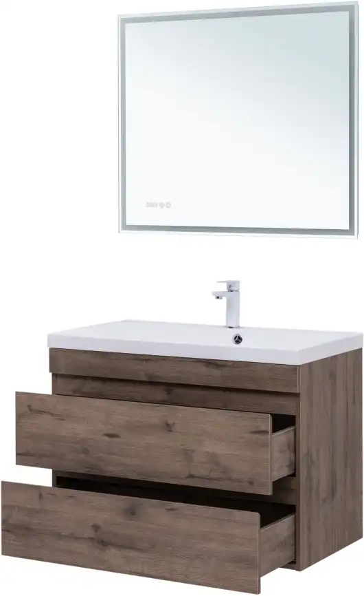 Тумба под раковину Aquanet Нота New 90 дуб веллингтон табак, 334193 фото 10