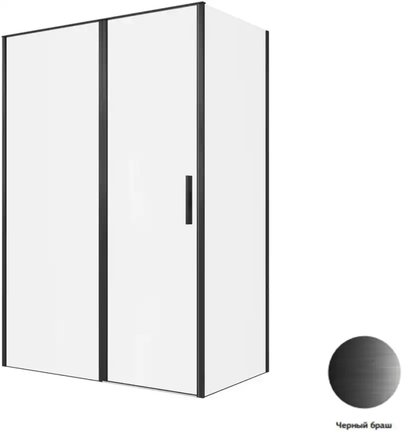 Душевой уголок Allen Brau Priority 140x80 3.31036.BBA + 3.31042.BBA черный браш фото 1