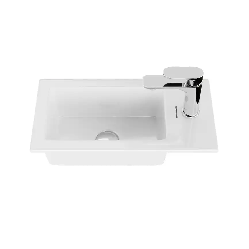 Раковина KERAMA MARAZZI LATO встраиваемая сверху, 50 см, белая глянцевая, LA.wb.50 фото 4