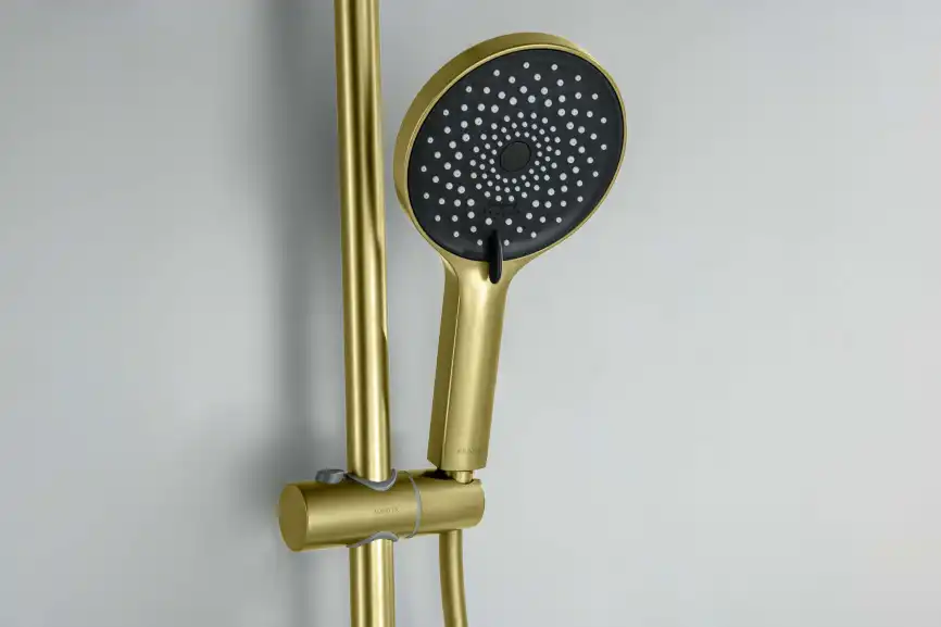 Душевой гарнитур Aquatek Лугано AQ2022BG, Золото шлифованное фото 7