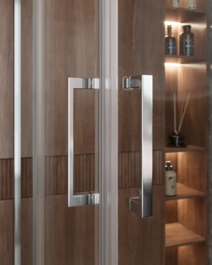 Душевой уголок CEZARES MOLVENO-A-2-100-C-Cr-IV стекло Прозрачное, профиль Хром фото 2