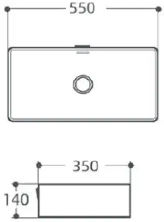 Раковина накладная Aquanet PERFECT-3-MB 55х35х14 прямоугольная, Черная матовая фото 2