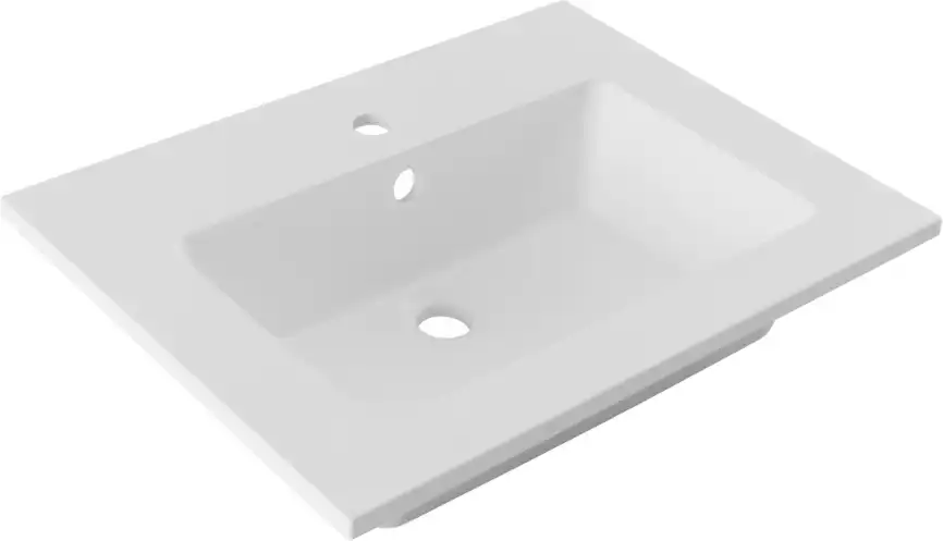 Раковина Aquanet Текла 60 328984 прямоугольная, Белая глянцевая фото 5
