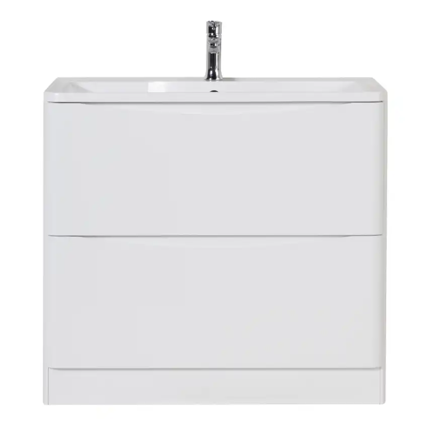 Тумба под раковину BelBagno ALBANO-1000-2C-PIA-BL напольная Bianco Lucido фото 1
