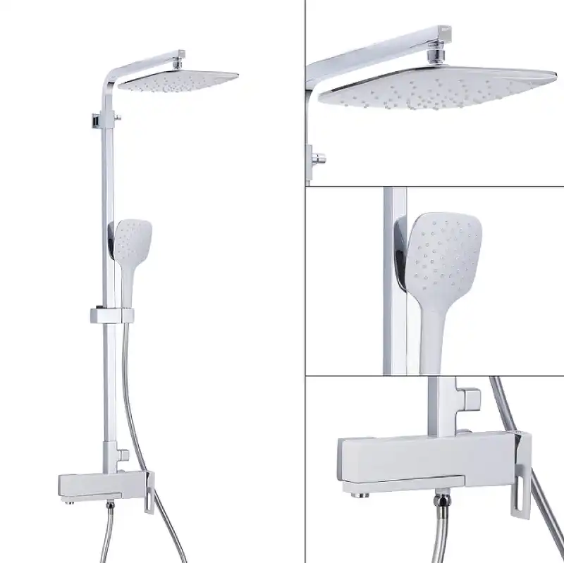 Душевая система Gappo G2417-8  с поворотным изливом, Хром / Белый фото 2