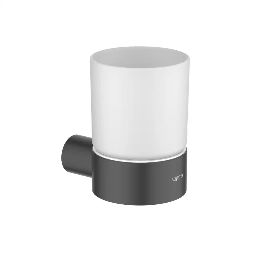 Стакан для ванной Aquatek Лира AQ4404MB, Черный матовый фото 1