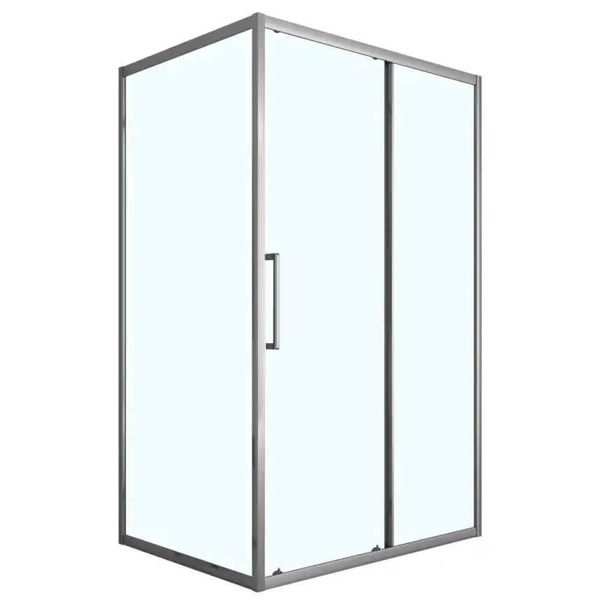 Душевой уголок Loranto 190х80 CS-AB02GG-128, профиль серый матовый, стекло Прозрачное фото 1