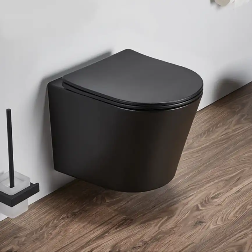 Унитаз подвесной AVS Спектр 813-0005-MB безободковый, черный матовый фото 2