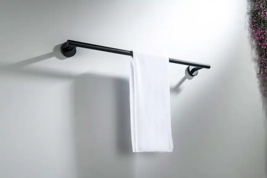 Держатель полотенец 600 мм Aquatek Оберон AQ4214MB, Черный матовый фото 4