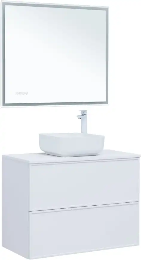 Тумба под раковину Aquanet Арт 90 белый матовый 313256 фото 8