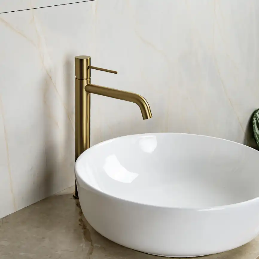 Смесители для раковины AVS Slimmer 811-101-BG высокий, брашированное золото фото 11