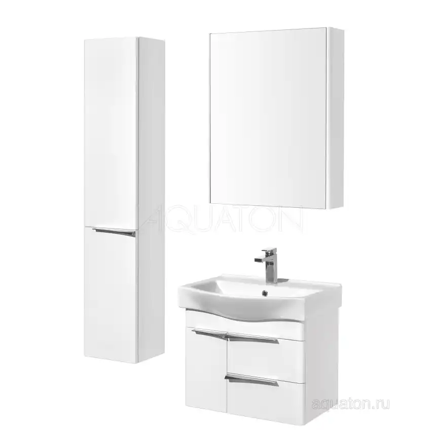 Зеркало-шкаф Aquaton Беверли 65 1A237002BV010  цвет, белый глянец фото 3