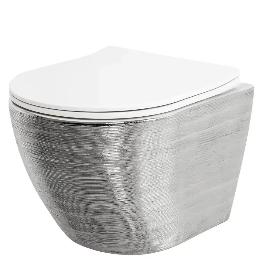 Подвесной унитаз Grossman GR-4455SWS безободковый, Серебро фото 1