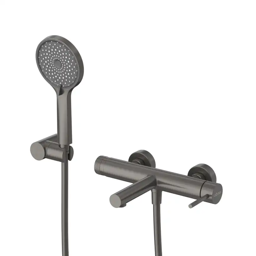 Смеситель для ванны и душа Cezares RELAX-VD-GM, Оружейная сталь фото 1