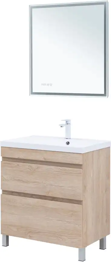 Тумба под раковину Aquanet Нота New 75 дуб светлый, 344143 фото 4