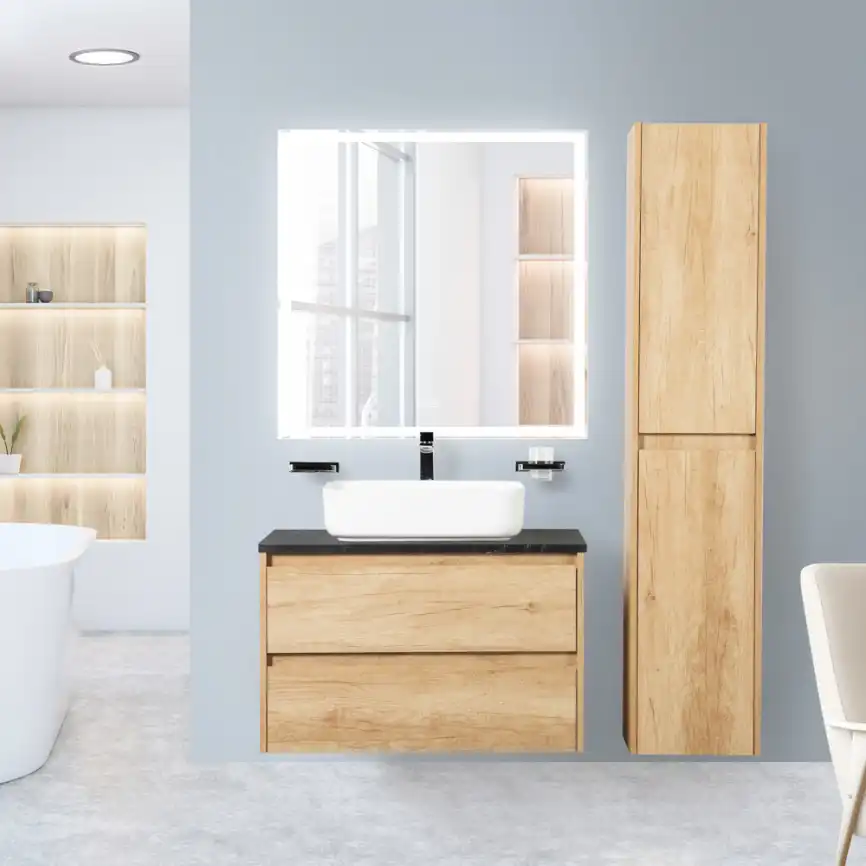 Зеркало BelBagno SPC-GRT 80х80 SPC-GRT-800-800-LED-TCH-WARM с подстветкой, сенсорный выключатель, с подогревом фото 9