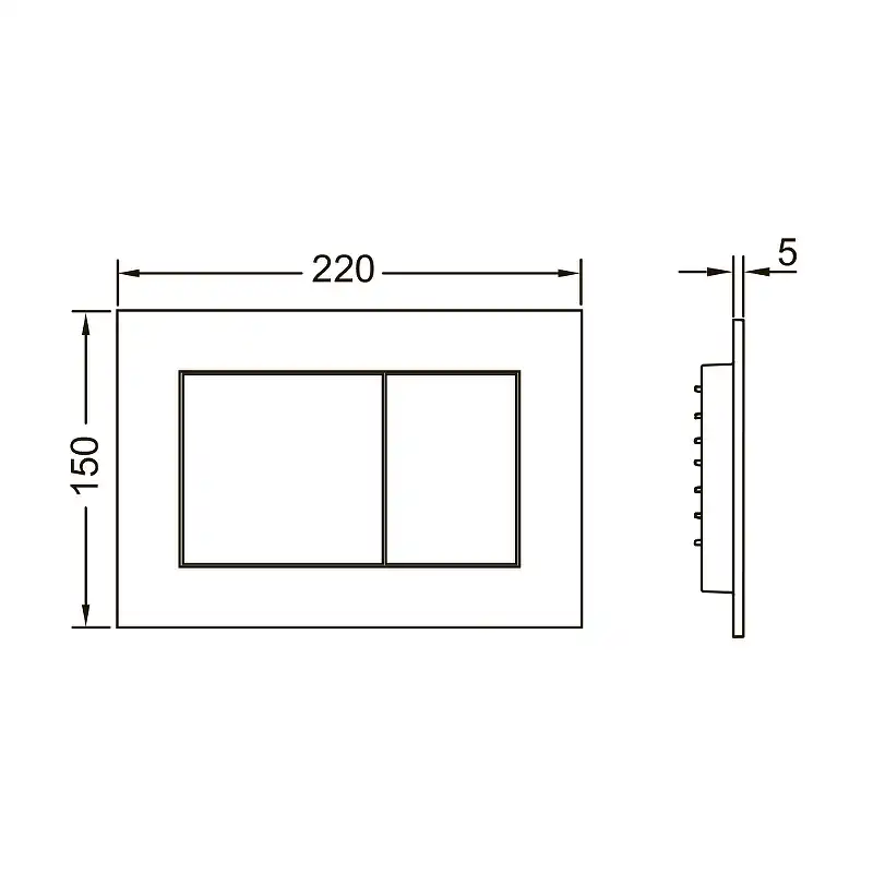 Инсталляция Tece Base 9400413 для подвесного унитаза с Белой кнопкой смыва фото 6