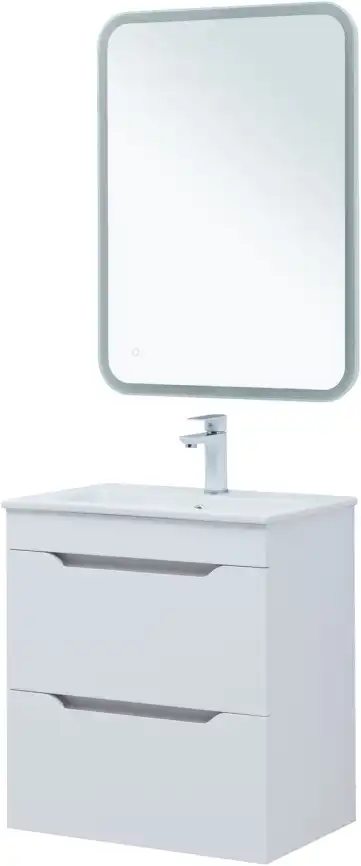 Тумба под раковину Aquanet Практика 60 белый глянец, 347963 фото 11