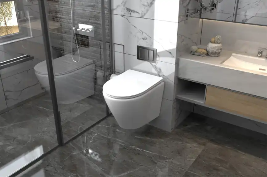 Подвесной унитаз ABBER Bequem AC1102 белый, безободковый, с сиденьем микролифт фото 7