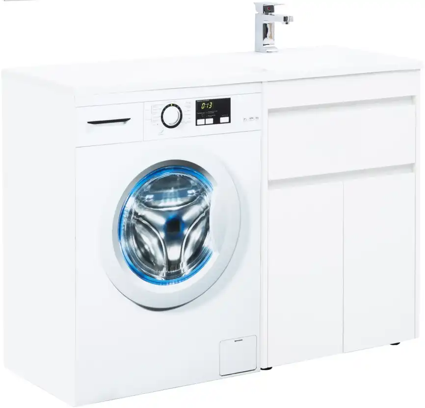 Тумба под раковину Aquanet Токио 120/58 белый (напольная, 1 ящик, 2 дверцы) 237745 фото 1