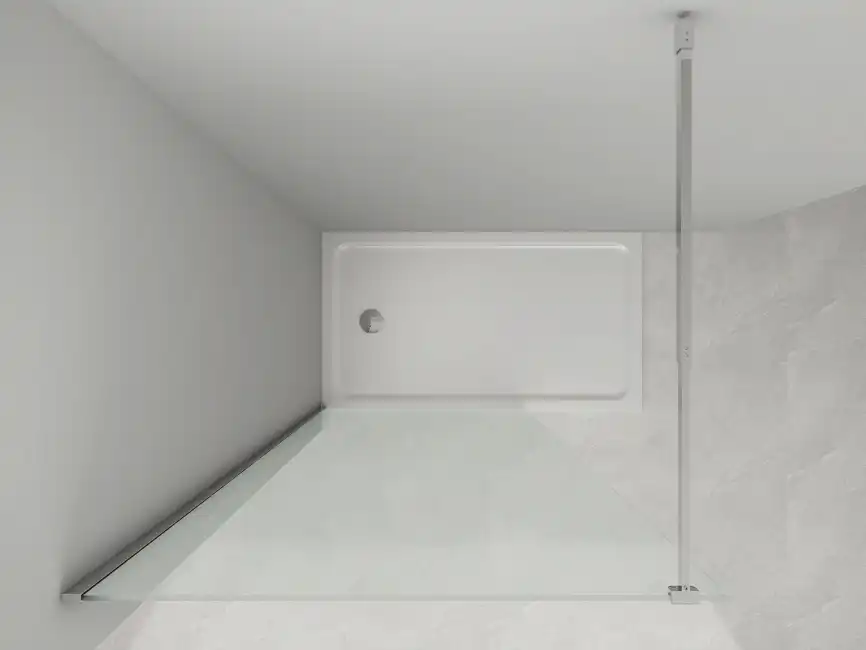 Душевая перегородка Loranto Walk-in 120 CS-W04B-120, профиль черный матовый, стекло Прозрачное фото 4