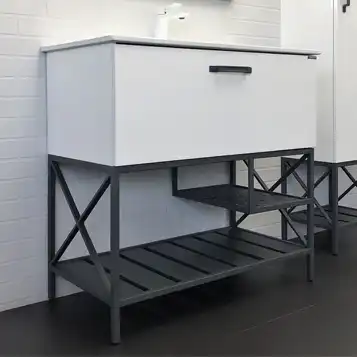 Тумба с умывальником Comforty Бредфорд 90 Белый, 00-00009955 фото 1