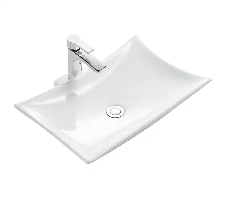 Раковина накладная CeramaLux 565х430х110 9176, цвет Белый фото 3