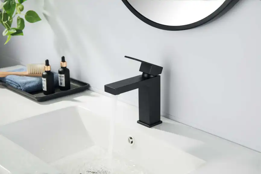 Смеситель для раковины Aquatek Либра AQ1610MB, однорычажный, цвет Черный матовый фото 4