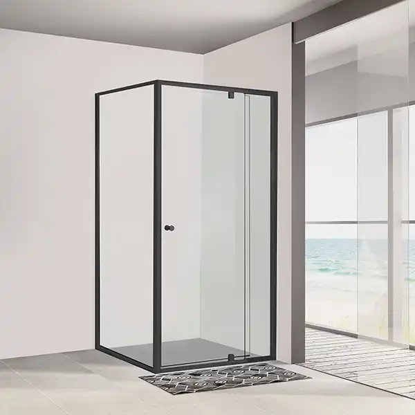 Душевой уголок Sole Cube 90х90/100 профиль Черный стекло прозрачное фото 1