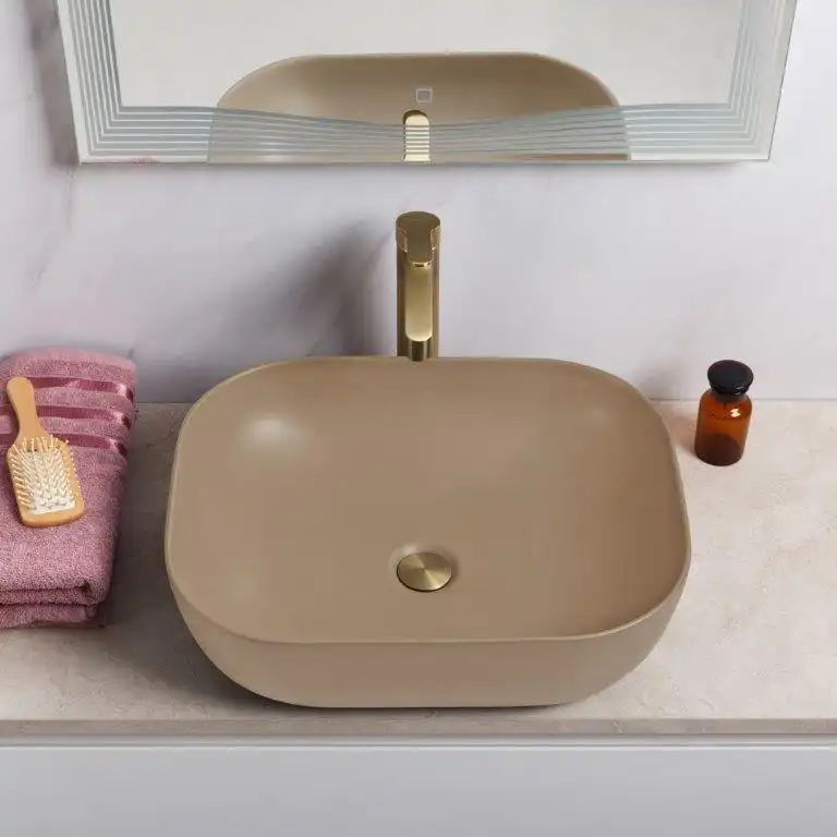 Раковина накладная BelBagno 500х400х140 BB1302-H316, цвет Бежевый фото 4