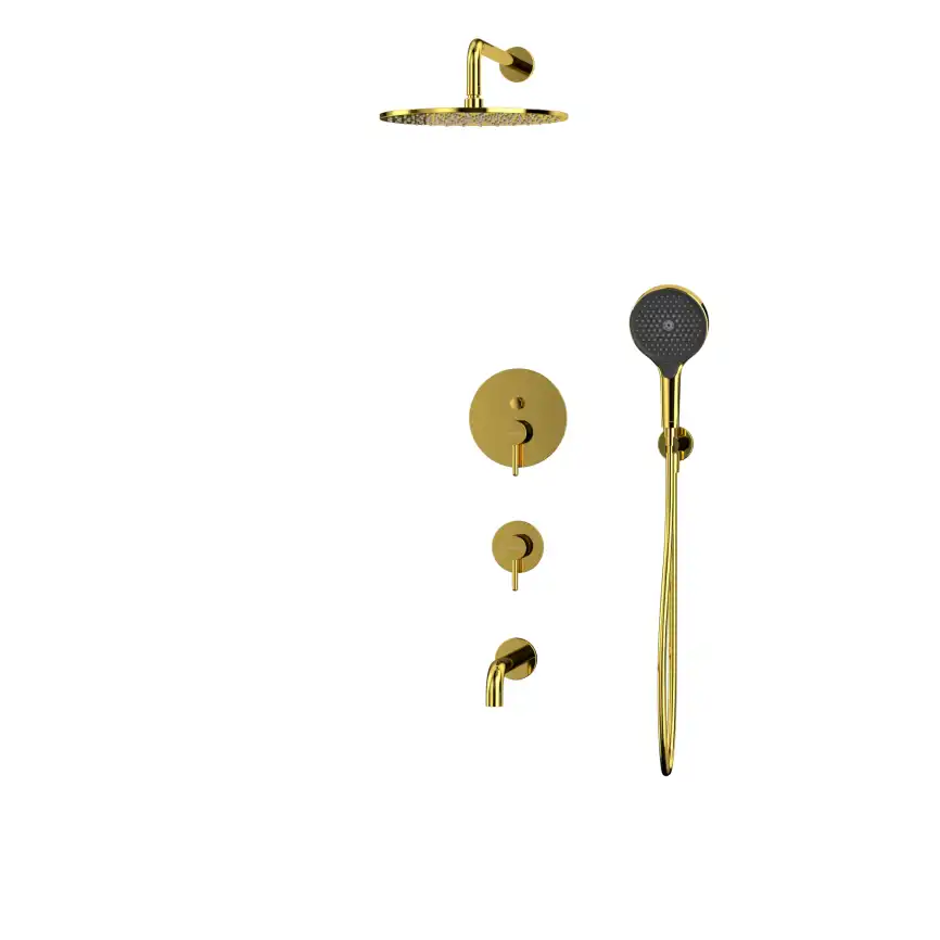 Душевая система для ванны WHITECROSS Y gold YSET07TOPGL, скрытого монтажа, Золото глянцевое фото 2