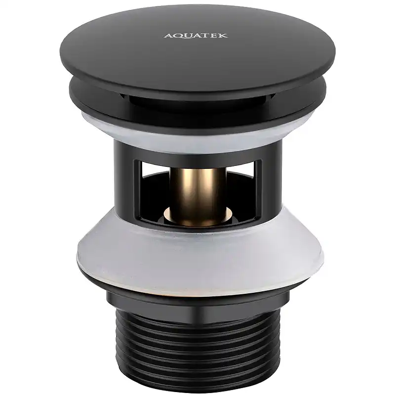 Донный клапан для раковины AQUATEK, матовый черный AQ6002MB фото 1