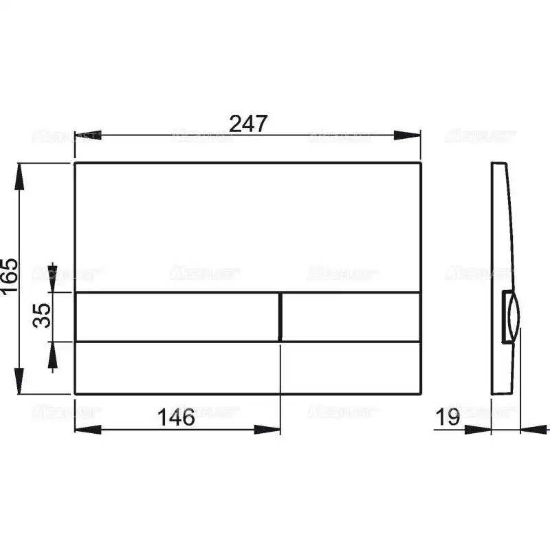 Кнопка смыва Alcaplast M1725 Золото фото 2