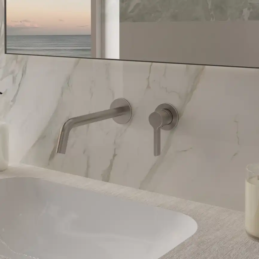 Смеситель для раковины Vincea Villa VBFW-1VL1BN встраиваемый однорычажный, брашированный никель фото 1