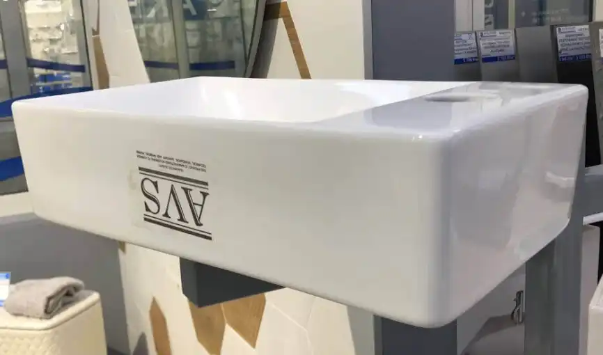 Рукомойник AVS Лина 38х22 L, белая фото 4