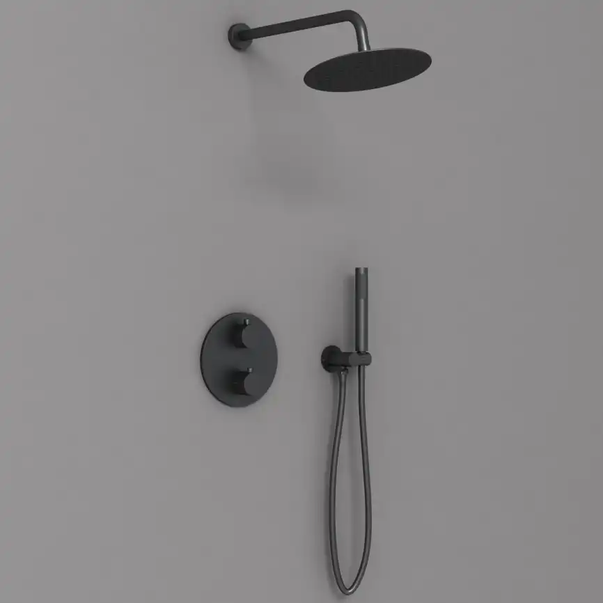 Душевая система  Vincea  VSFW-101TMB VSFW-101TMB  с термостатом, встраиваемая, черный матовый фото 2