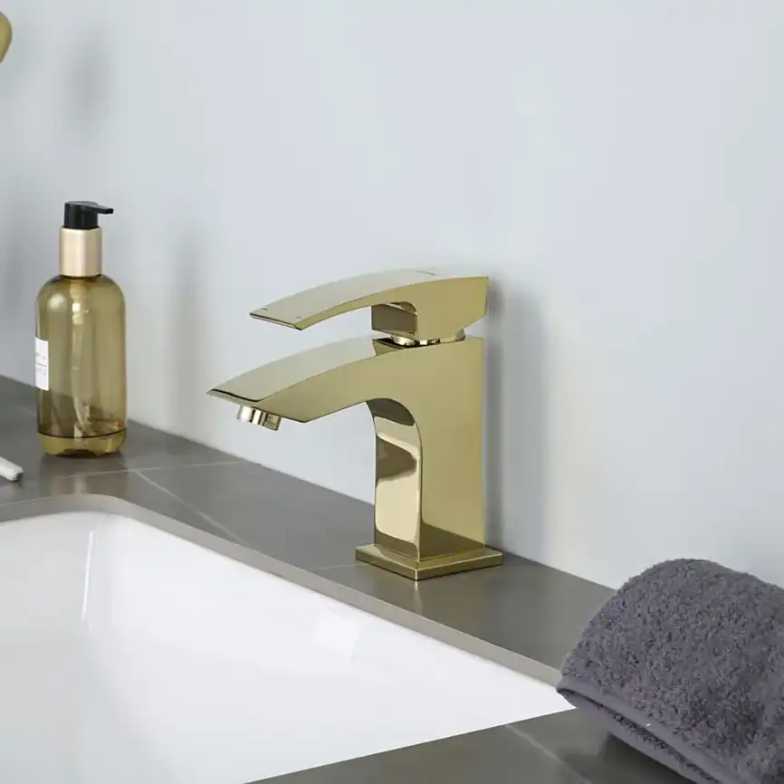 Смеситель для раковины Gappo G1007-13, Золото глянцевое фото 8