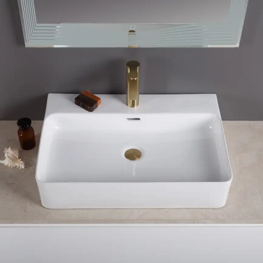 Раковина накладная BelBagno 605х420х135 BB1338, цвет Белый фото 4