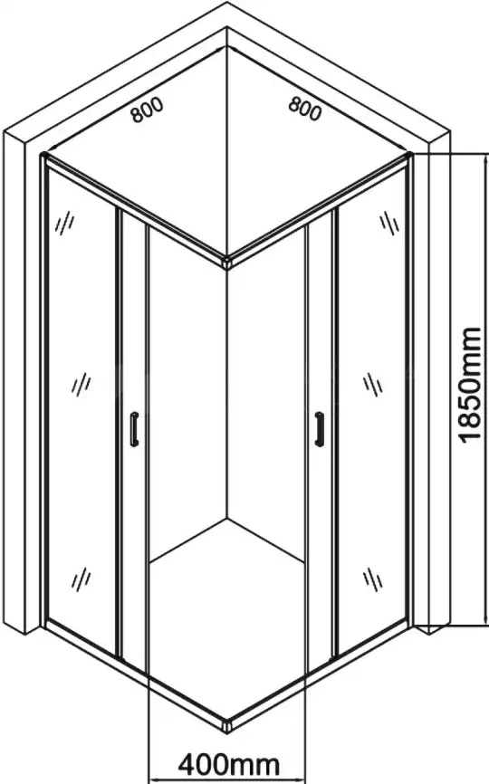 Душевой уголок Aquanet SE-800S 80x80, прозрачное стекло фото 2