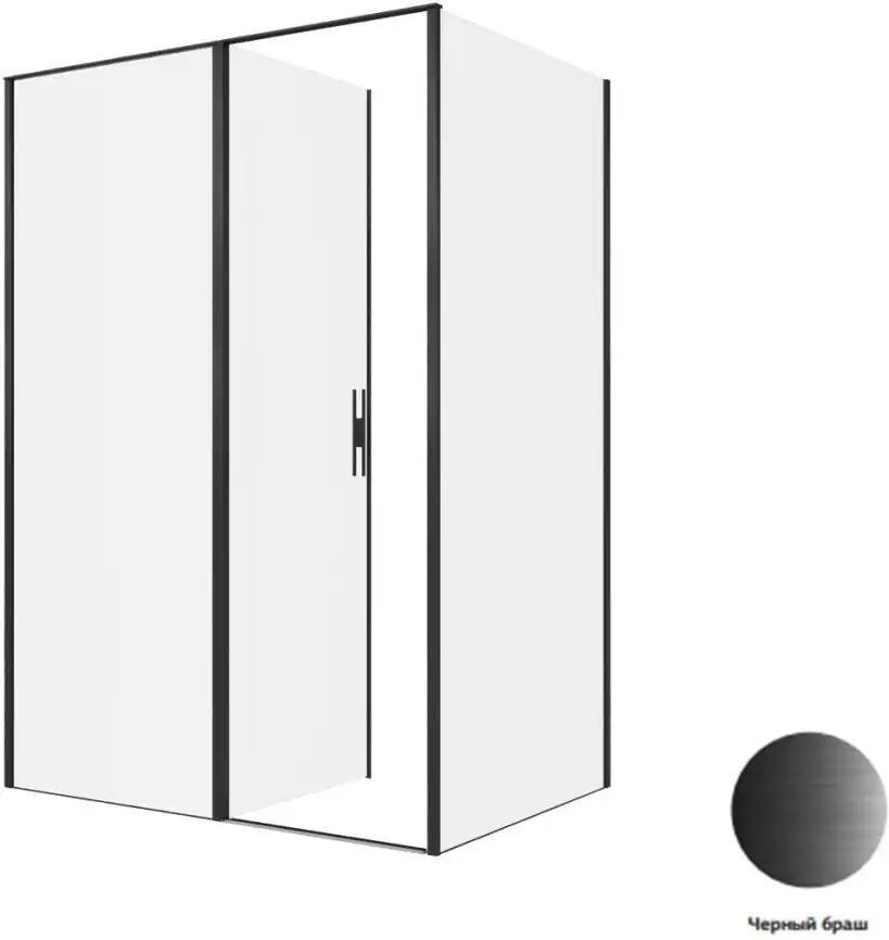 Душевой уголок Allen Brau Priority 140x100 3.31036.BBA + 3.31048.BBA черный браш фото 4