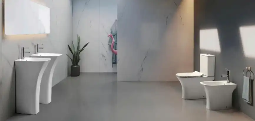 Унитаз-компакт CeramaLux 1215-1А, безободковый, с бачком и сидением микролифт Белый фото 9