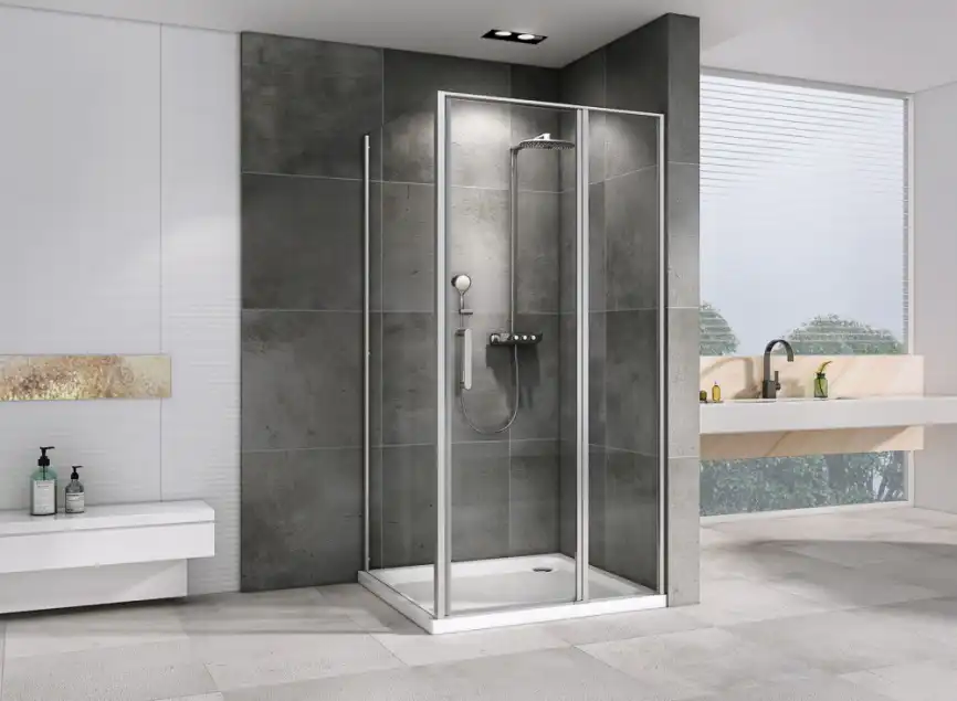 Душевой уголок ABBER Sonnenstrand 130х100 см, AG04130S-S100, профиль хром, стекло прозрачное фото 2