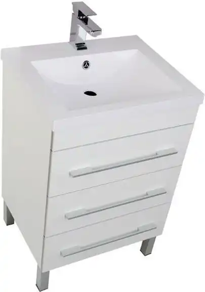 Тумба под раковину Aquanet Верона 58 белый (напольная 3 ящика) 178253 фото 10
