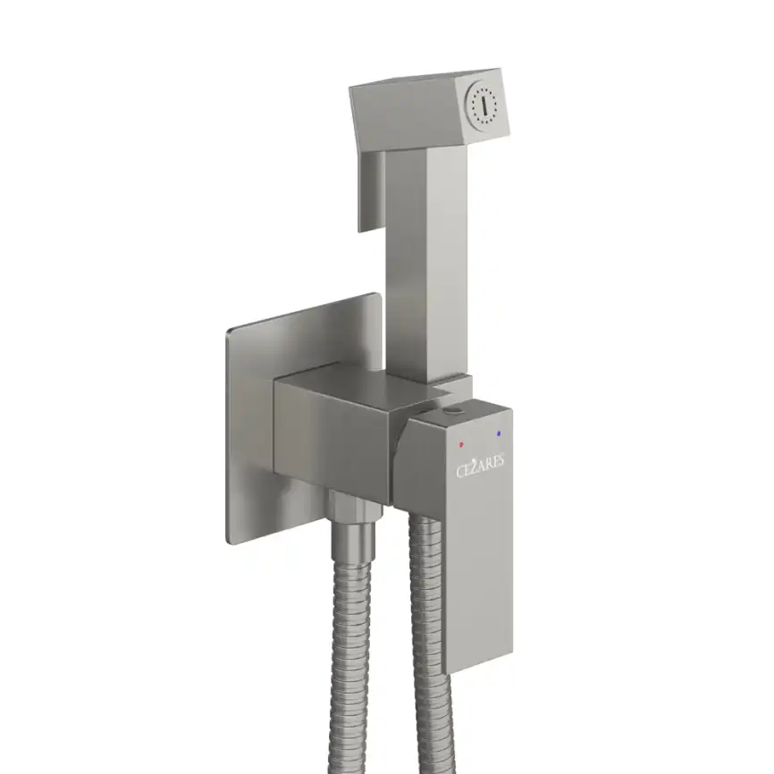 Гигиенический душ со смесителем Cezares SLIDER-DIF-IN, Сатин фото 2