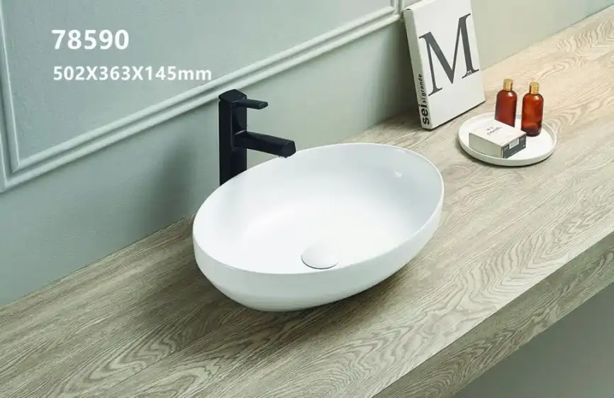 Раковина накладная CeramaLux 500х360х150 78590, цвет Белый фото 1