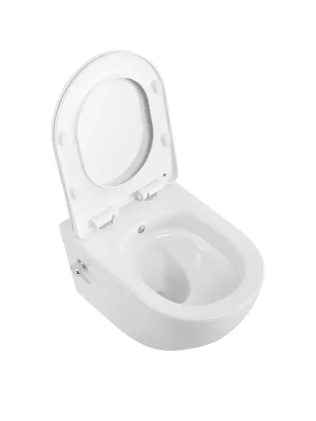 Унитаз подвесной BelBagno MARINO BB7026CH-TOR-BS/SC с сиденьем, функцией биде и смесителем фото 2